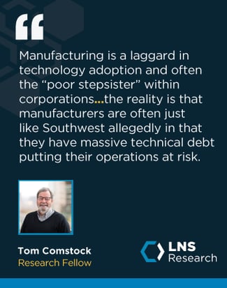 118金博宝appLNS研究员汤姆·科姆斯多克引用:制造业在技术采用方面落后